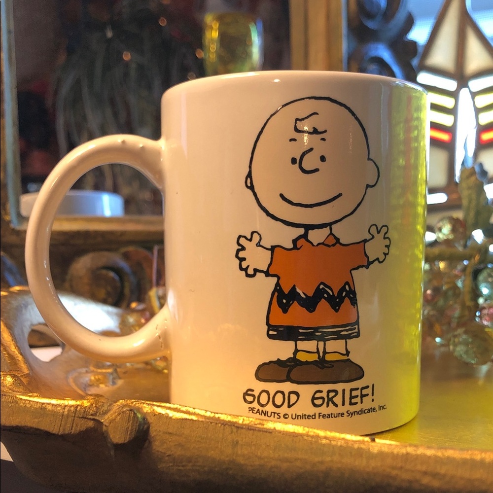 ☕️VINTAGE Peanuts Charlie Brown White Coffee Cup Mug ☕️